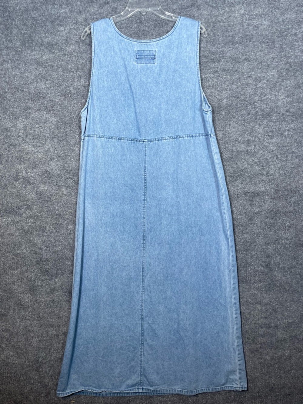 HSZ Studio Womens XL Floral Embroidered Lightweight Denim Midi Dress VTG Teacher - Picture 2 of 10